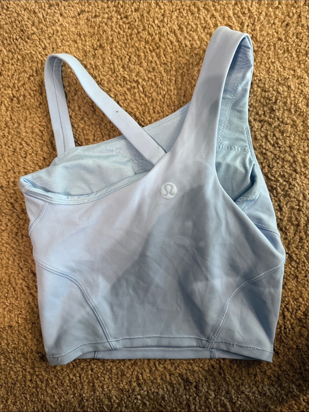 lululemon athletica Pale Blue Crossback Crop Sports Bra